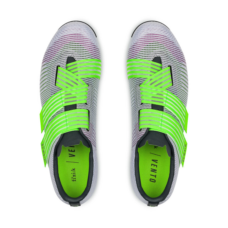 FIZIK TRETRY VENTO POWERSTRAP AEROWEAVE LIGHT VIOLET - NEON GREEN (VER3PAR1C3F5D)
