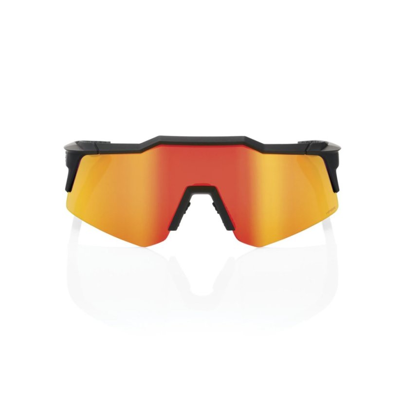 Brýle 100% SPEEDCRAFT XS - Soft Tact Black - HiPER Red Multilayer Mirror Lens