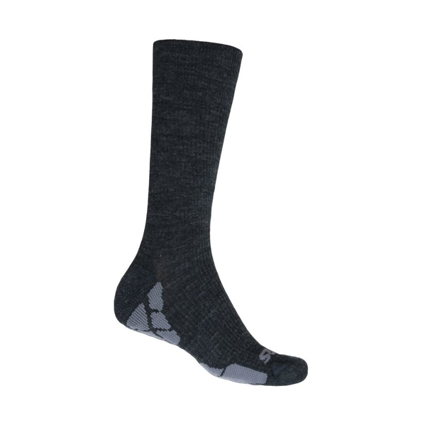 SENSOR PONOŽKY HIKING MERINO černá/šedá 9/11 - Barva: černá, Velikost: 9/11