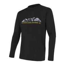SENSOR MERINO ACTIVE MOUNTAINS pánské triko dl.rukáv černá S