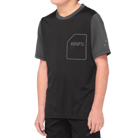 100% detský dres RIDECAMP Youth - čierny - Veľkosť: XL