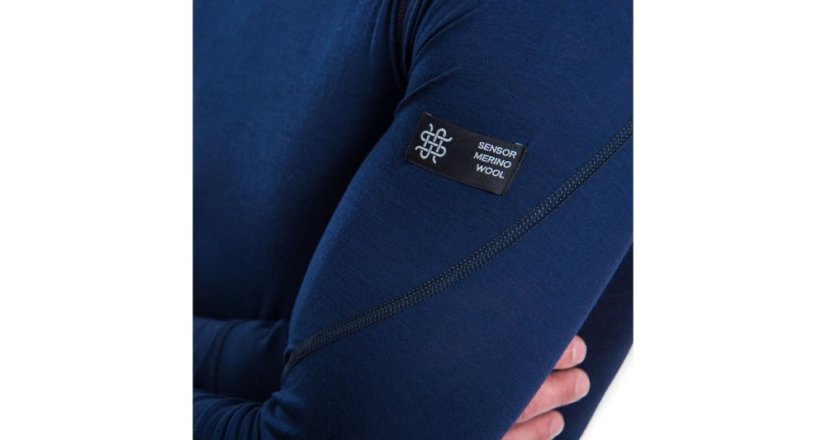 SENSOR MERINO ACTIVE pánské triko dl.rukáv deep blue XL - Barva: modrá, Velikost: XL