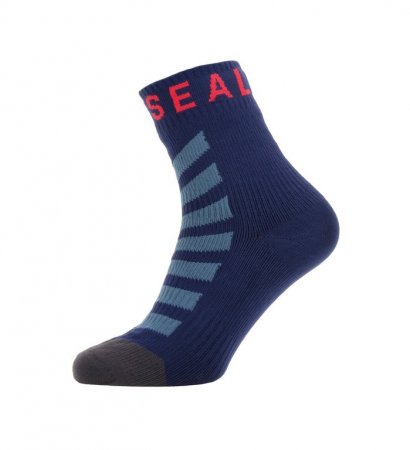 Ponožky SealSkinz Warm Weather Ankle Blue Grey - Velikost: XL