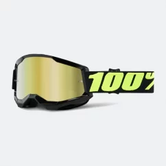 Zjazdové okuliare 100% STRATA 2 Mirror Gold - Black Green