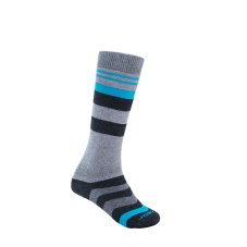 SENSOR PONOŽKY SLOPE MERINO dětské šedá/černá/tyrkys 3/5