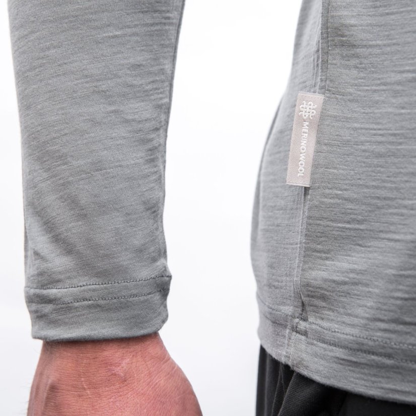 SENSOR MERINO ACTIVE VAN LIFE pánské triko dl.rukáv šedá XL - Barva: šedá, Velikost: XL