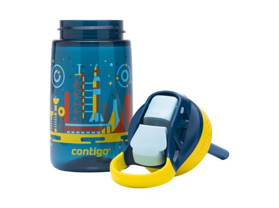 Contigo Dětská láhev Gizmo Flip 420 ml, Blue Nautical Space