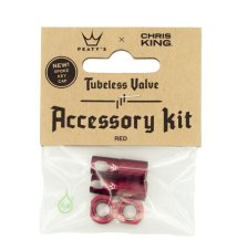 PEATY'S X CHRIS KING (MK2) RED PŘÍSLUŠENSTVÍ K BEZDUŠOVÝM VENTILKŮM (PTV2-ACCS-RED-12)