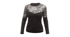 FT WOMEN'S ESCAPE MERINO LONG SLEEVE TEE BLACK/ZEBRA S