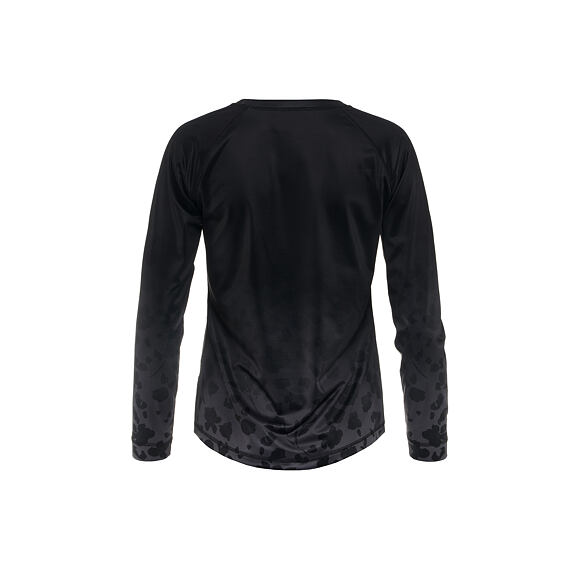 Cyklistický dámsky dres Horsefeathers Deco LS - black/cheetah