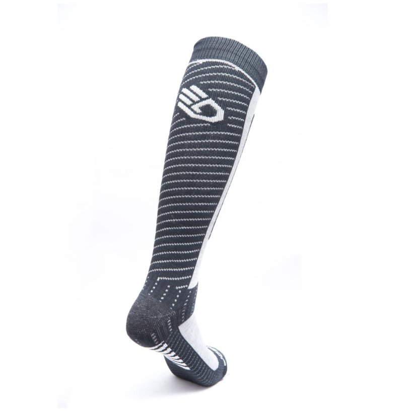 SENSOR PONOŽKY PRO MERINO LONG černá/šedá 9/11 - Barva: černá, Velikost: 9/11