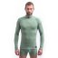 SENSOR MERINO DF pánské triko dl.rukáv zip basil green XL - Barva: zelená, Velikost: XL
