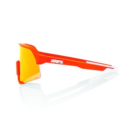 Okuliare 100% S3 - Soft Tact Neon Orange - HiPER Red Multilayer Mirror Lens