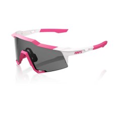 Brýle 100% SPEEDCRAFT - Puddy Pink White / Smoke Mirror Lens
