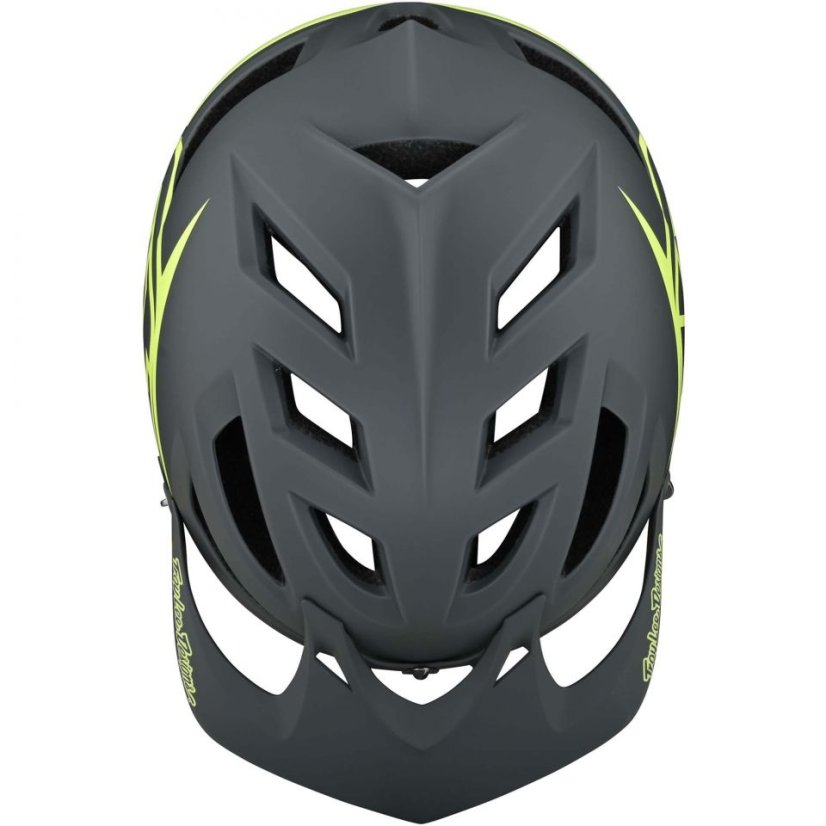 Troy Lee Designs A1 Mips Classic Gray Yellow - Rozmiar: XS