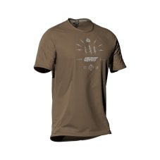 LEATT dres krátky rukáv MTB Gravity 3.0 Junior , Loam Brown
