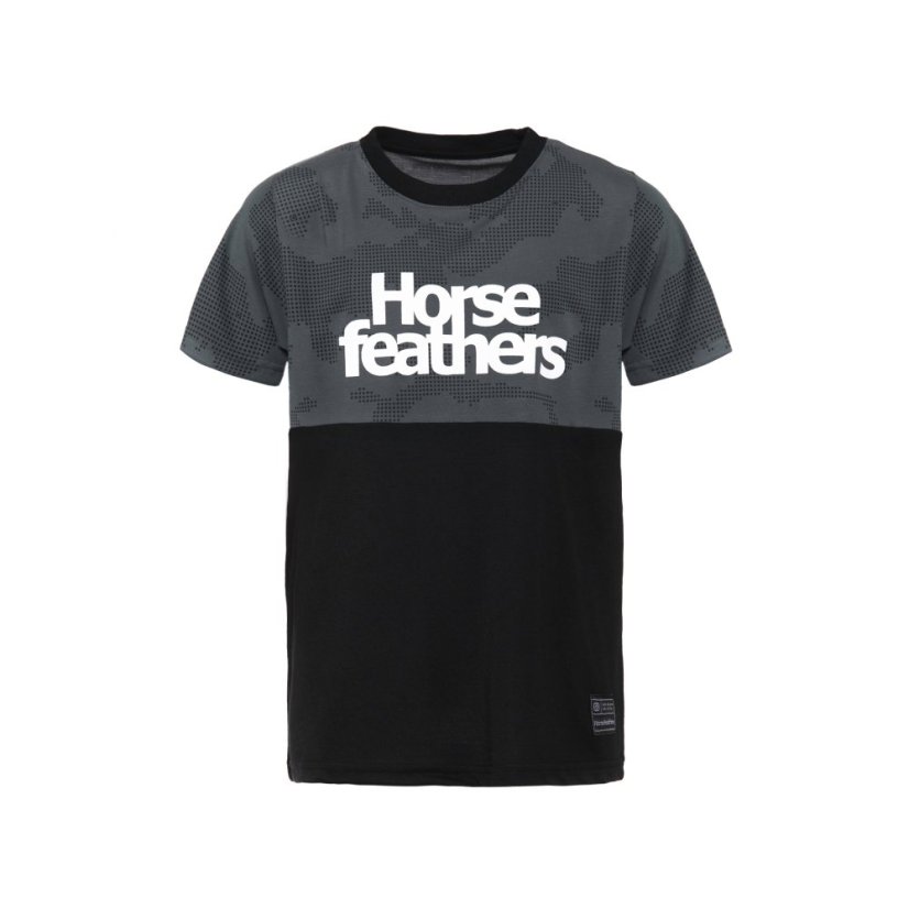 Detské tričko na bicykel Horsefeathers Fury Digital Flame White