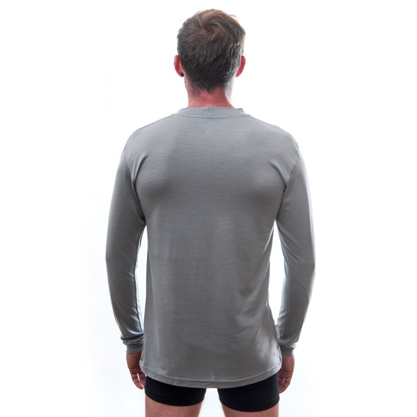 SENSOR MERINO ACTIVE COMPASS pánské triko dl.rukáv šedá M - Barva: šedá, Velikost: M