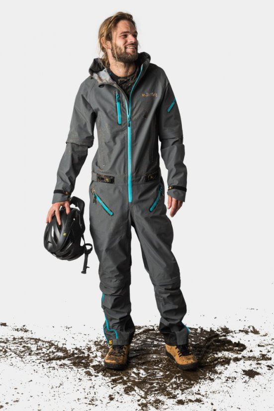 Voděodolná cyklistická kombinéza Dirtlej Dirtsuit SFD Edition Grey Blue