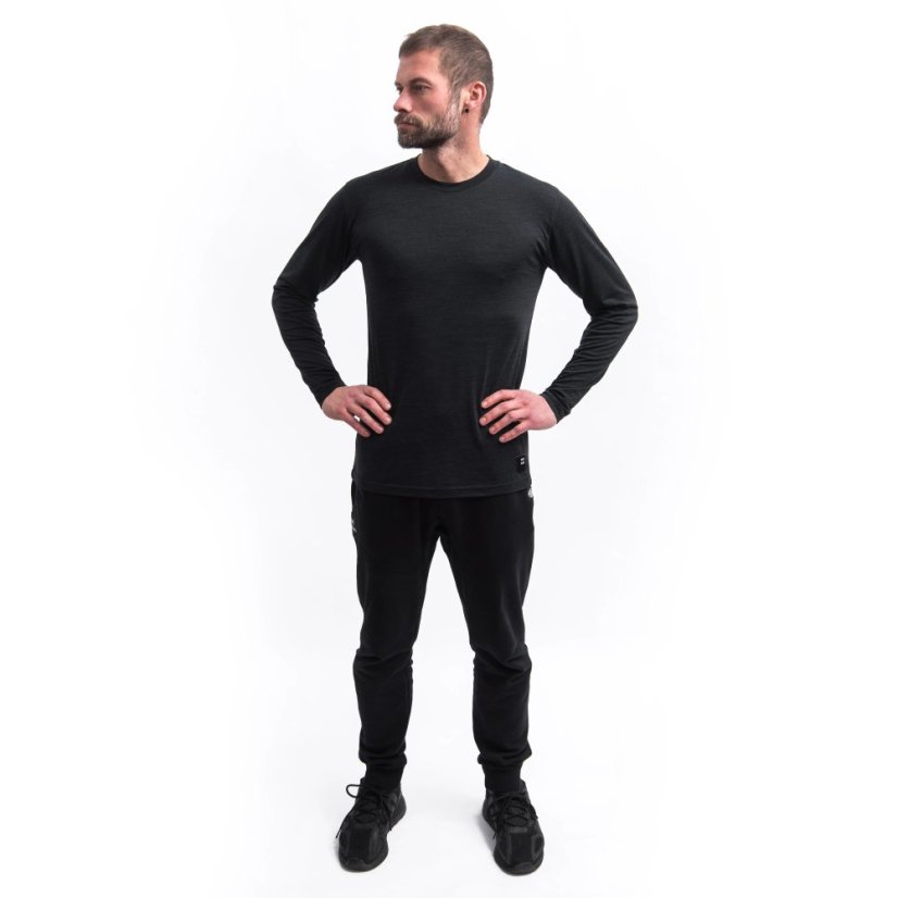 SENSOR MERINO CORDURA pánské triko dl.rukáv černá L - Barva: černá, Velikost: L