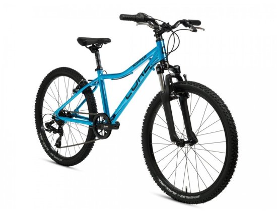 Dětské kolo s odpruženou vidlicí Core Al Nipper 24", jednopřevodník, 1x7sp, otočné řazení - chromovaný modrý