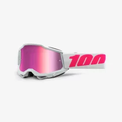 Zjazdové okuliare 100% RACECRAFT 2 Mirror Pink - White