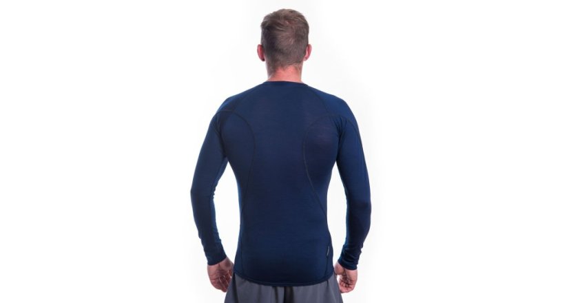 SENSOR MERINO ACTIVE pánské triko dl.rukáv deep blue XL - Barva: modrá, Velikost: XL