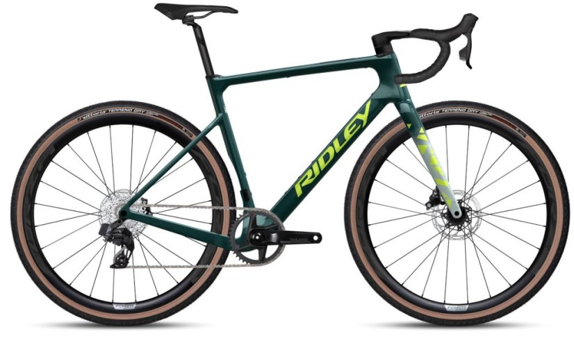 RIDLEY kolo ASTR GRX800 Di2 Storm Green Metallic/Lime Green M - Veľkosť: M