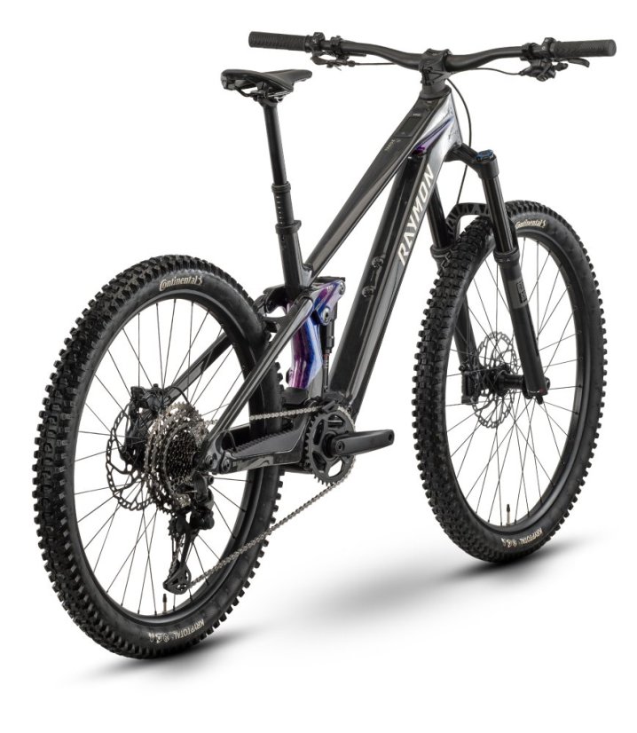 Celoodpružený horský elektrobicykel Raymon Tarok Pro Carbon Galaxy