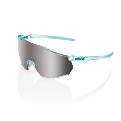 Okuliare 100% RACETRAP 3.0 - Polished Translucent Mint - HiPER Silver Mirror Lens