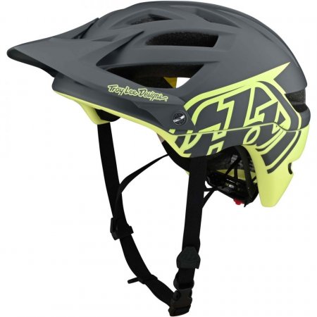 Troy Lee Designs A1 Mips Classic Gray Yellow