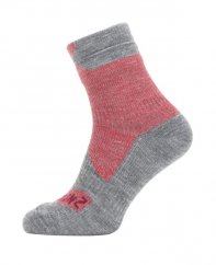Ponožky SealSkinz All Weather Ankle Red Grey