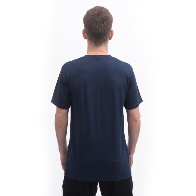 SENSOR MERINO ACTIVE OUTSIDE pánské triko kr.rukáv deep blue S - Barva: modrá, Velikost: S