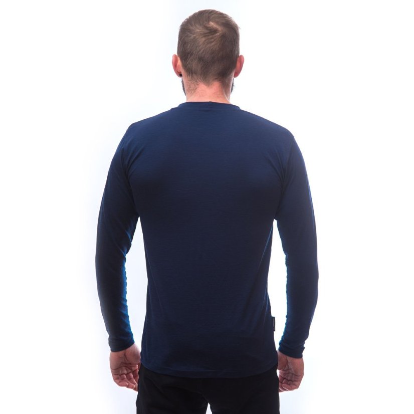 SENSOR MERINO ACTIVE MOUNTAINS pánské triko dl.rukáv deep blue XL - Barva: modrá, Velikost: XL