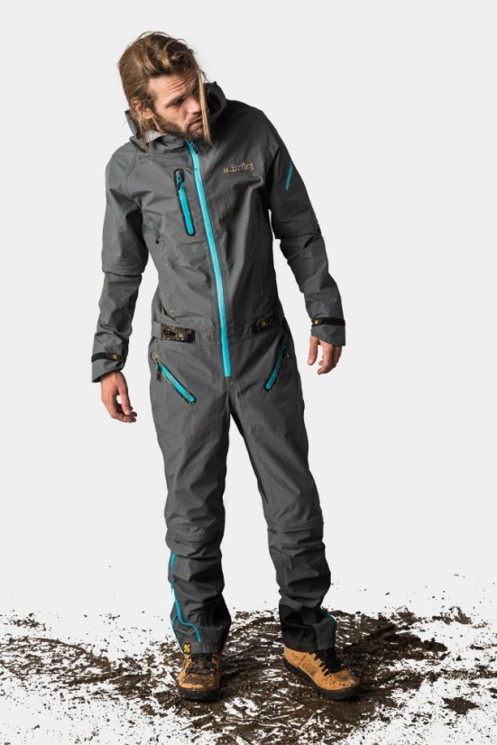 Voděodolná cyklistická kombinéza Dirtlej Dirtsuit SFD Edition Grey Blue