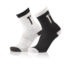 Ponožky First Degree 1 ° MTB SOCKS 2PACK - čierne a biele