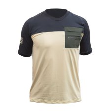 FT MEN'S HORIZON POCKET SHORT SLEEVE JERSEY SAND/BLACK M