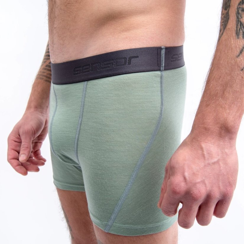 SENSOR MERINO AIR pánské trenky basil green L - Barva: zelená, Velikost: L