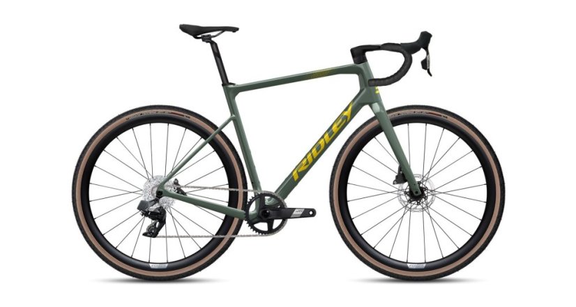 Gravel kolo RIDLEY kolo GRIFN Apex AXS Green Smoke/Yellow M - Velikost: M