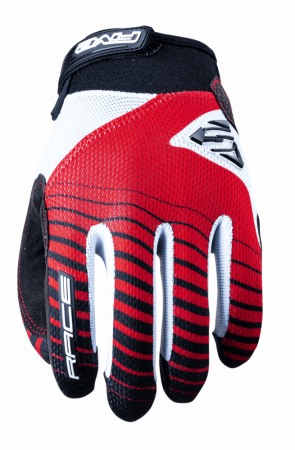Five Gloves Race Kids White Red
