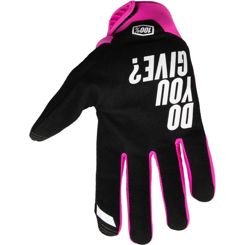 Cyklistické rukavice 100% BRISKER W Neon Pink/Black