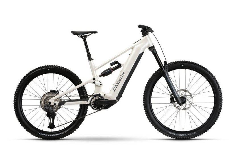 Celoodpružené horské elektrokolo Raymon Ravor LT Pro White Sparkle