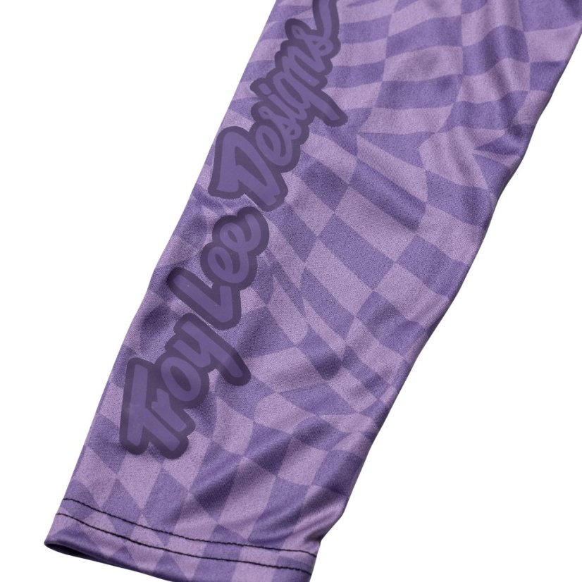 TLD DÁMSKÝ DRES S DLOUHÝM RUKÁVEM LILIUM TWISTED CHECKERS DEEP PURPLE (35851601) - Veľkosť: XS