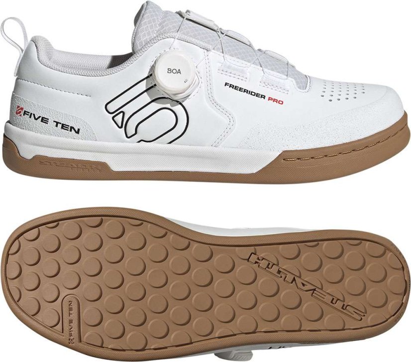Cyklistické boty Five Ten Freerider PRO BOA White / Black / Red