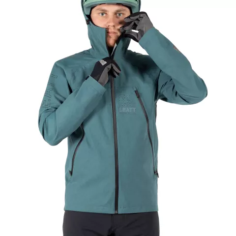 LEATT nepremokavá bunda MTB HydraDri 5.0 Teal - Varianta: S / US38 / EU48