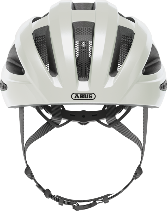 Silniční cyklistická helma Abus Macator Mips Pearl White - bílá