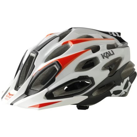 Cyklistická XC přilba Kali Protectives Maraka, bílá, černá, červená - Velikost: S/M