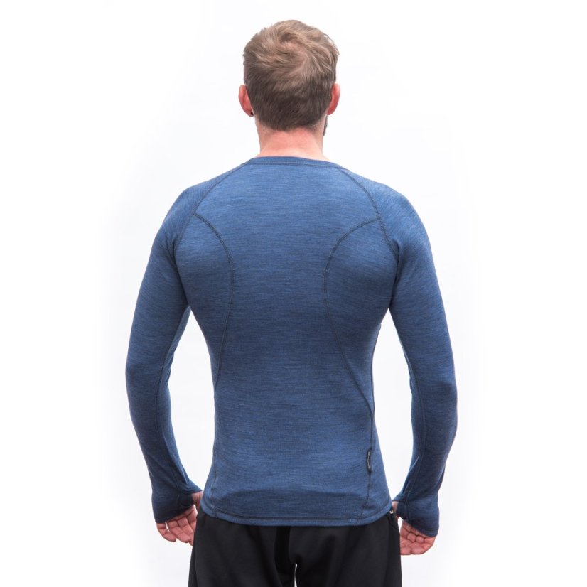 SENSOR MERINO BOLD pánské triko dl.rukáv cool blue XL - Barva: modrá, Velikost: XL