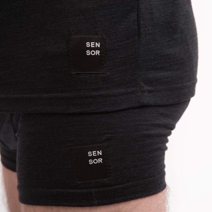 SENSOR MERINO CORDURA pánské triko kr.rukáv černá XXL - Barva: černá, Velikost: XXL