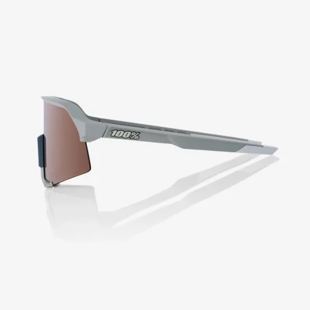 Brýle 100% S3 Soft Tact Stone Grey HiPER Crimson / SilverMirror Lens - šedé